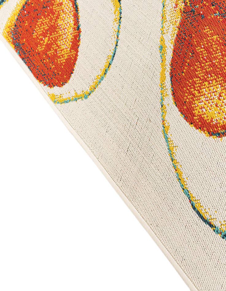 Detail image of  5' 3 x 7' 8  Washable Modern Indoor / Outdoor Rug