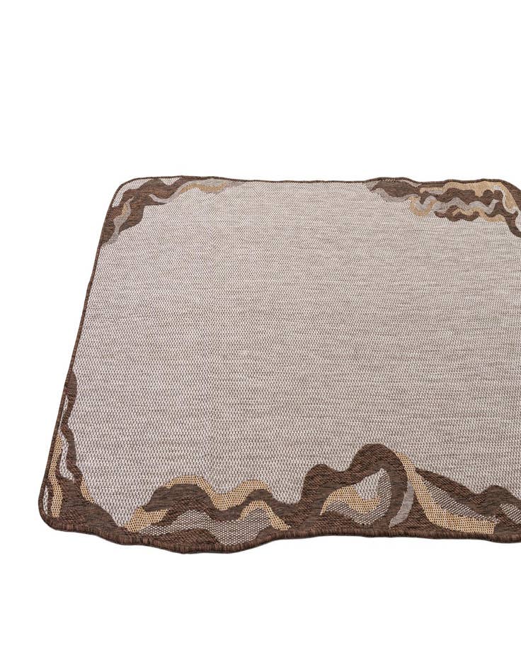 Detail image of  5' x 7' 4  Washable Modern Indoor / Outdoor Rug