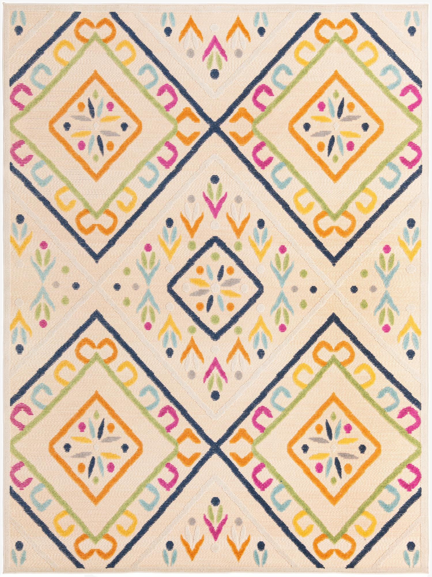  7' 3 x 9' 10  Washable  Indoor / Outdoor Rug