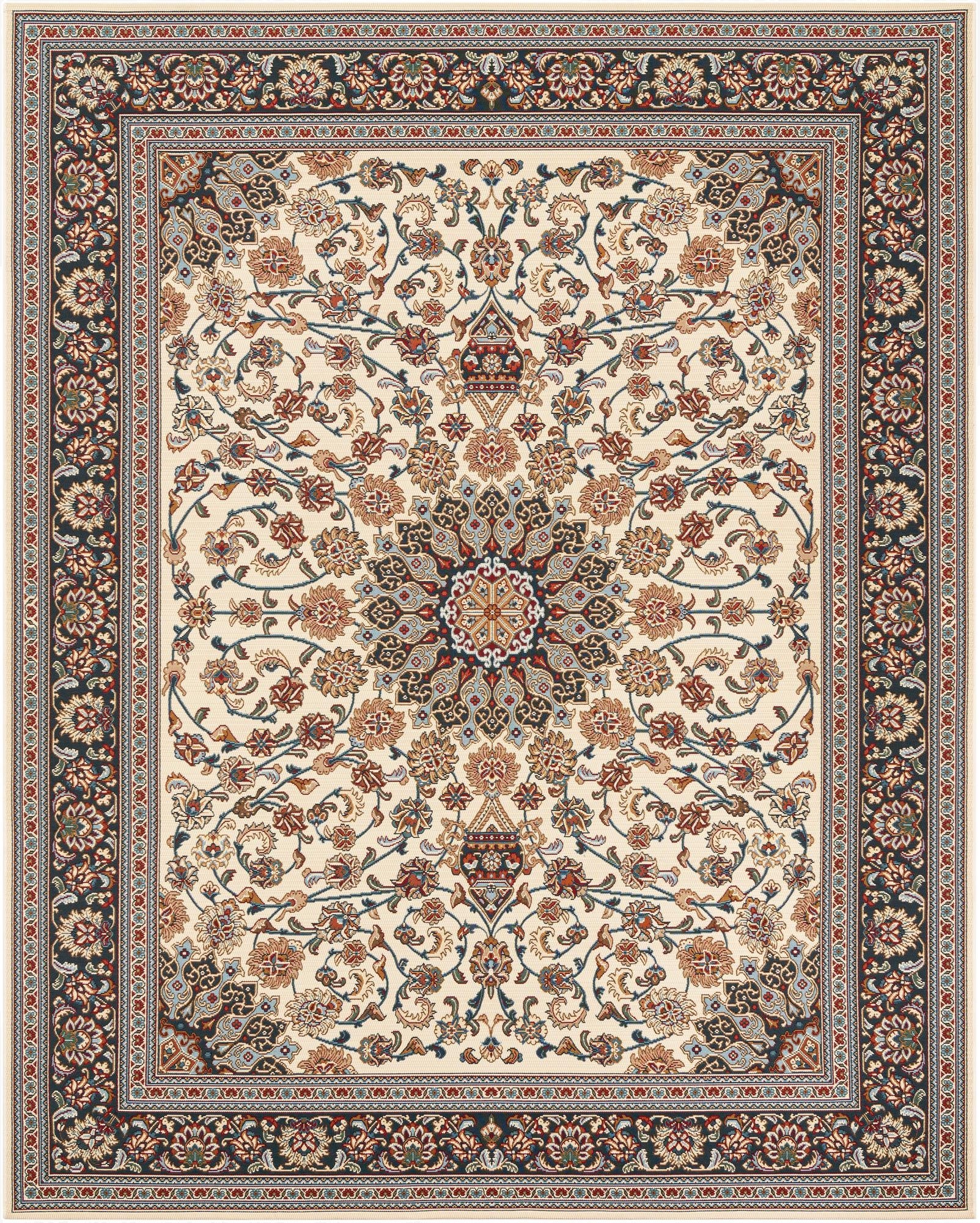  7' 10 x 10'  Washable Traditional Indoor / Outdoor Rug