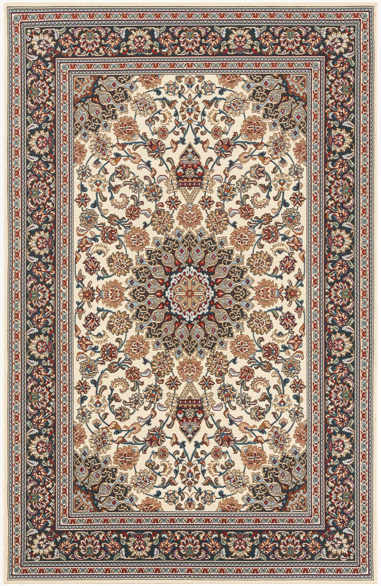  5' 3 x 8'  Washable Traditional Indoor / Outdoor Rug