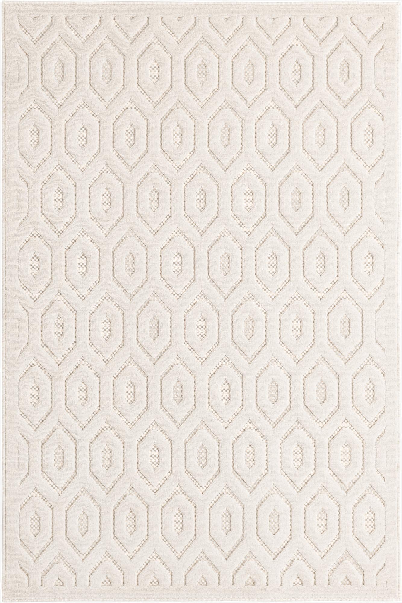  4' x 6'  Washable Trellis Textured Indoor / Outdoor Rug