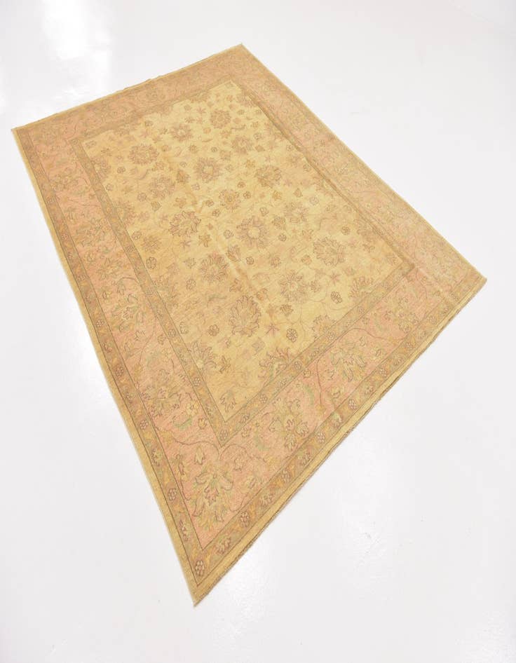 Detail image of  6' 8 x 8' 3  Hand Knotted Peshawar Ziegler Rug