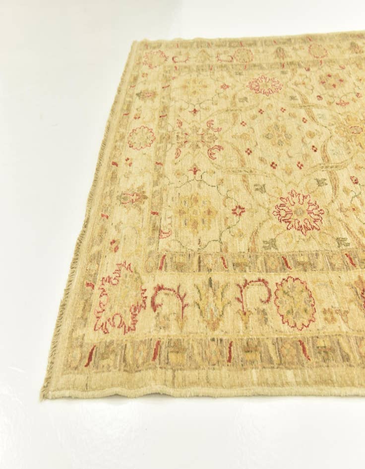 Detail image of  4' 4 x 5' 8  Hand Knotted Peshawar Ziegler Rug