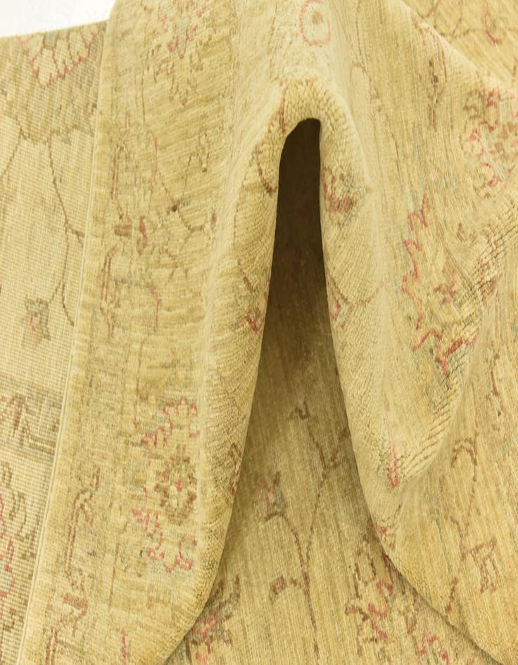 Detail image of  5' 8 x 8'  Hand Knotted Peshawar Ziegler Rug