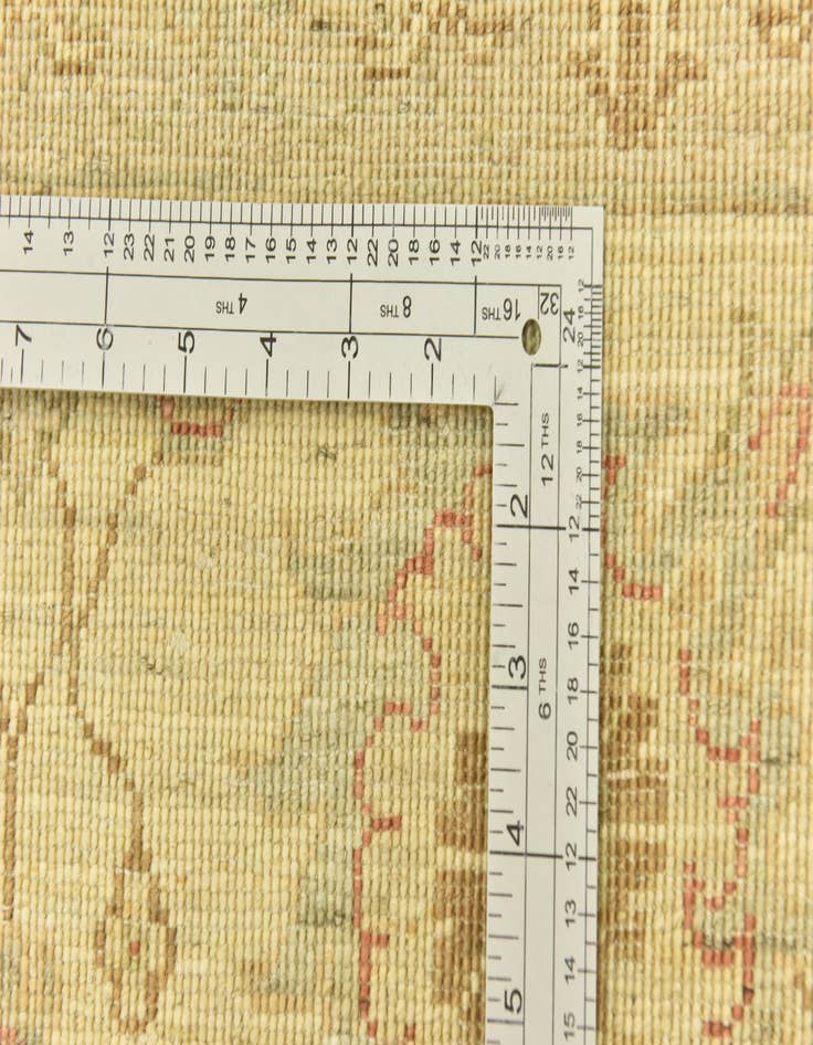 Detail image of  5' 8 x 8'  Hand Knotted Peshawar Ziegler Rug