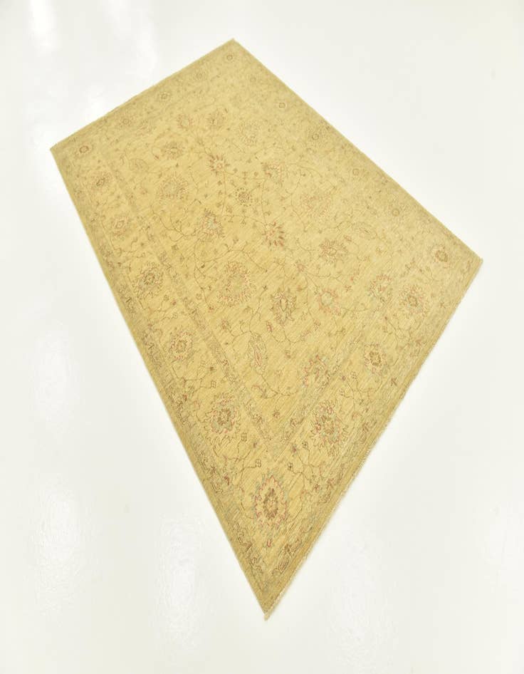 Detail image of  5' 8 x 8'  Hand Knotted Peshawar Ziegler Rug