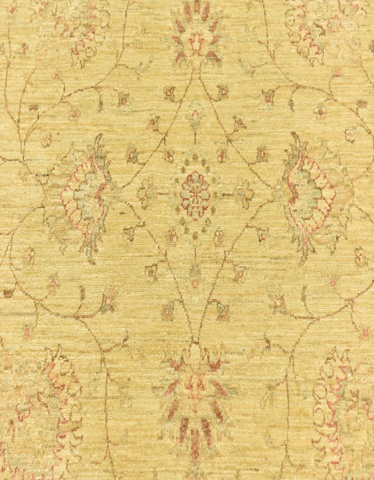 Detail image of  5' 8 x 8'  Hand Knotted Peshawar Ziegler Rug