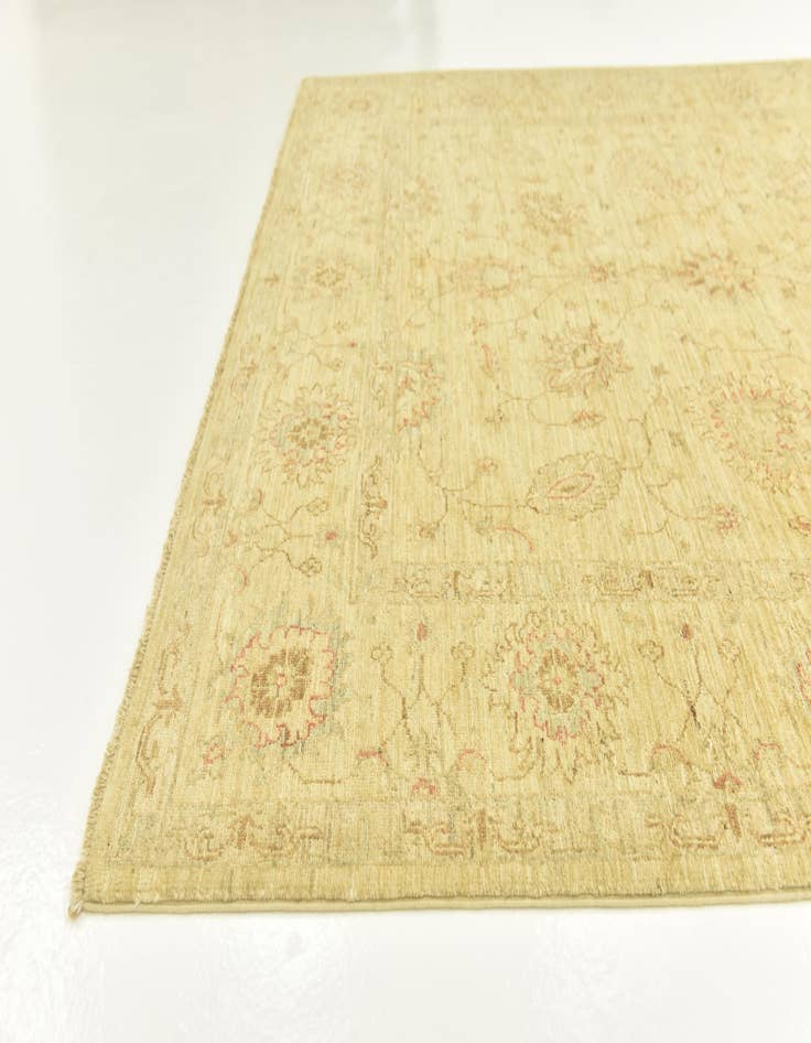 Detail image of  5' 8 x 8'  Hand Knotted Peshawar Ziegler Rug