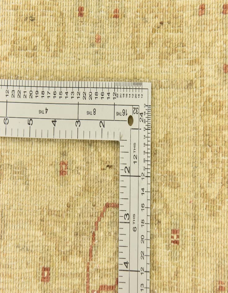 Detail image of  5' 9 x 8'  Hand Knotted Peshawar Ziegler Rug