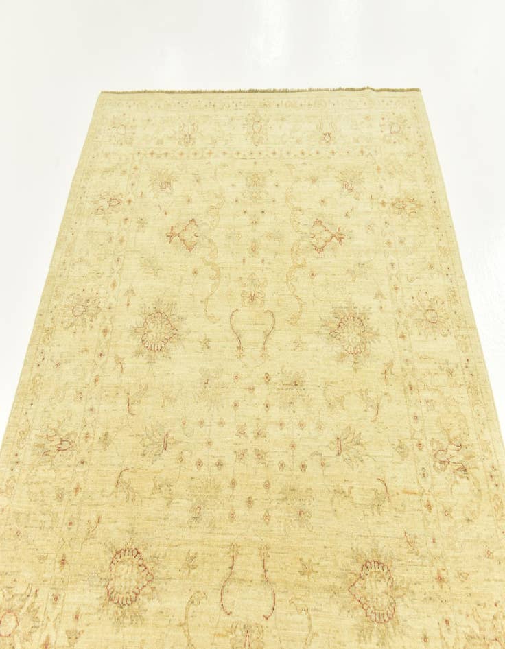 Detail image of  5' 9 x 8'  Hand Knotted Peshawar Ziegler Rug