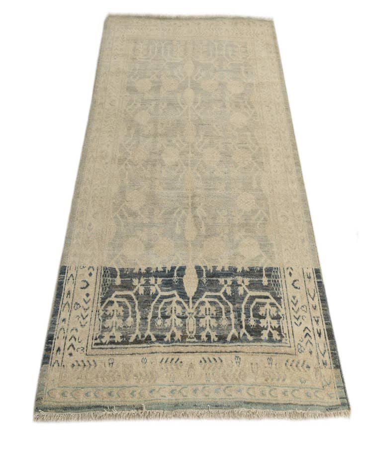 Detail image of  4' 1 x 5' 10  Hand Knotted Peshawar Ziegler Rug