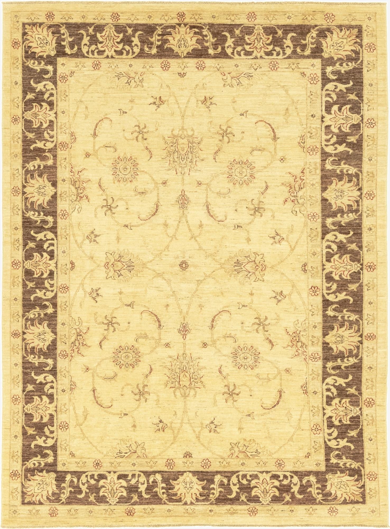  5' 6 x 7' 7  Hand Knotted Peshawar Ziegler Rug