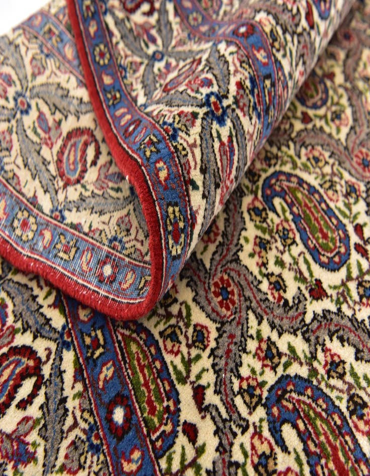Detail image of 4' 7 x 6' 7 Hand Knotted Qom Persian Wool Rug