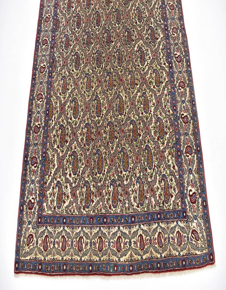 Detail image of 4' 7 x 6' 7 Hand Knotted Qom Persian Wool Rug