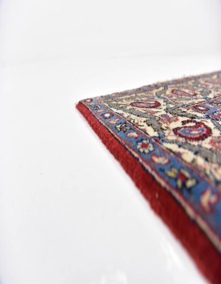 Detail image of 4' 7 x 6' 7 Hand Knotted Qom Persian Wool Rug