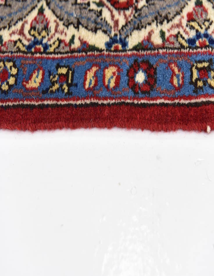 Detail image of 4' 7 x 6' 7 Hand Knotted Qom Persian Wool Rug