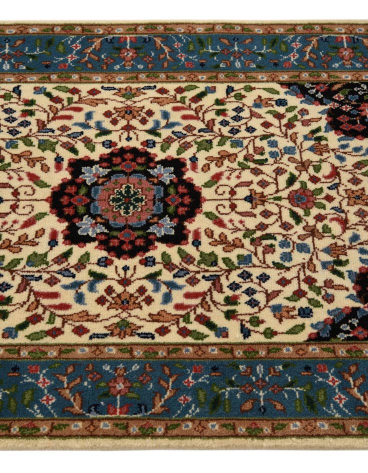 Detail image of  2' 8 x 4'  Hand Knotted Qom Wool Rug