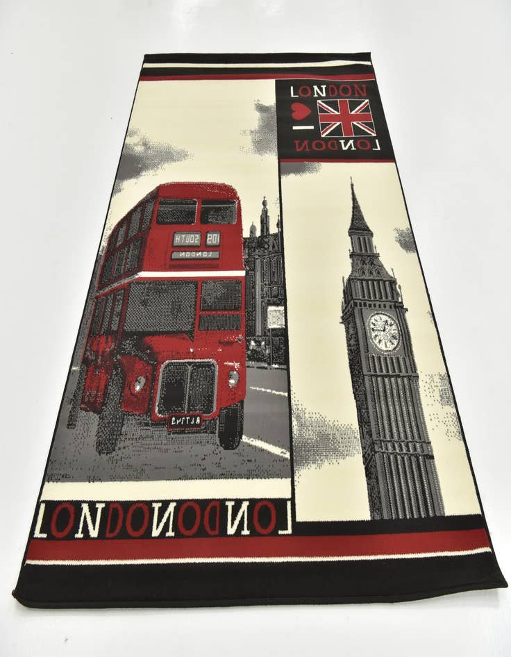 Detail image of  5' 3 x 7' 4 Reproduction Gabbeh Rug