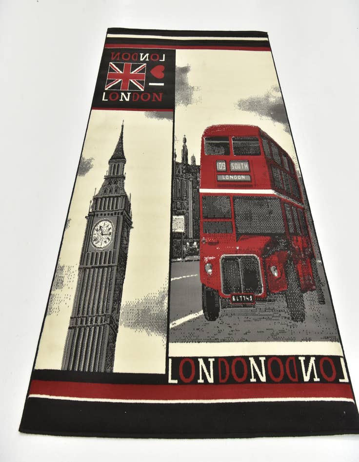 Detail image of  5' 4 x 7' 4 Reproduction Gabbeh Rug