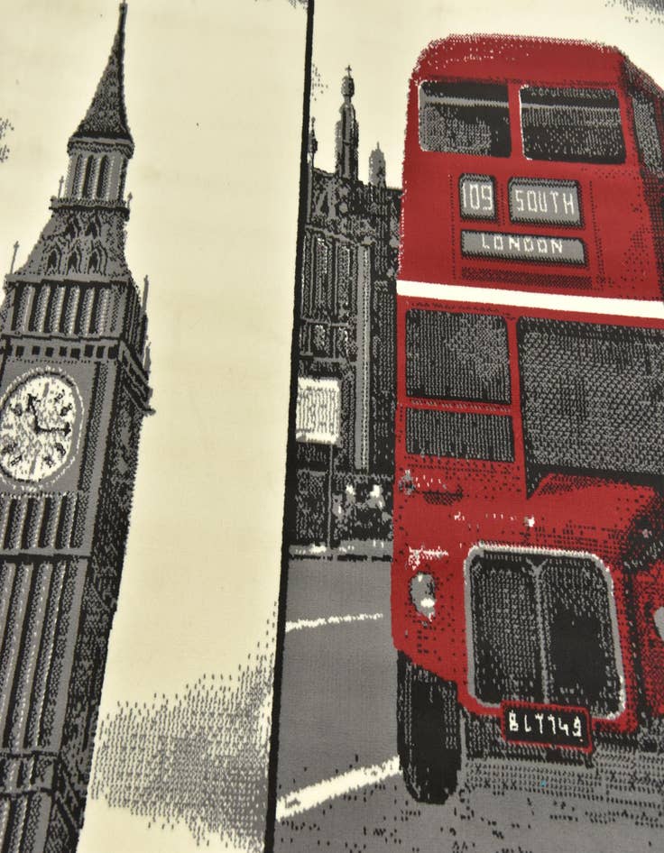 Detail image of  5' 4 x 7' 4 Reproduction Gabbeh Rug