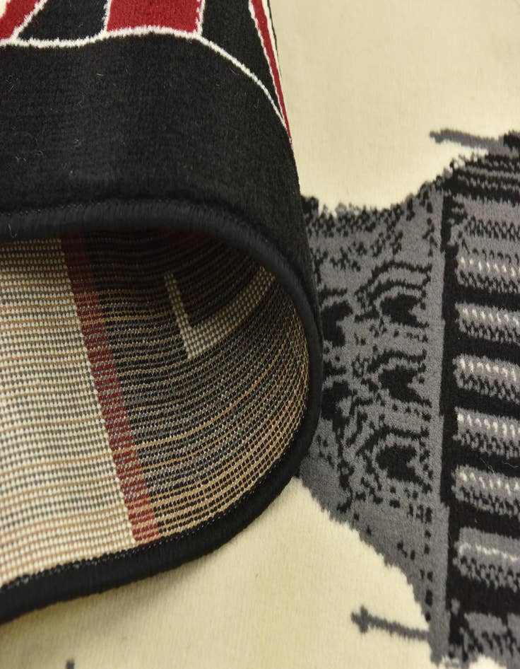 Detail image of  5' 4 x 7' 4 Reproduction Gabbeh Rug