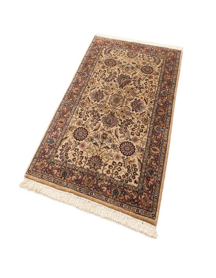 Detail image of  4' 3 x 6' 2  Hand Knotted Sarough Oriental Wool Rug