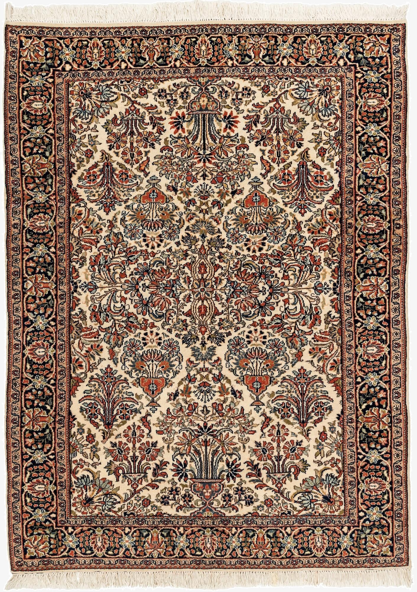  4' 2 x 5' 10  Hand Knotted Sarough Wool Rug