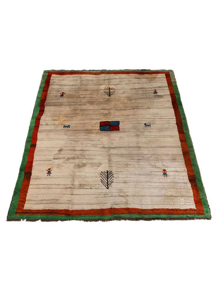 Detail image of  7' 6 x 10' 4  Hand Knotted Shiraz-Gabbeh Persian Wool Rug