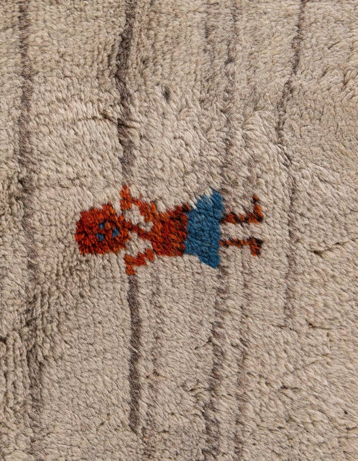 Detail image of  7' 6 x 10' 4  Hand Knotted Shiraz-Gabbeh Persian Wool Rug