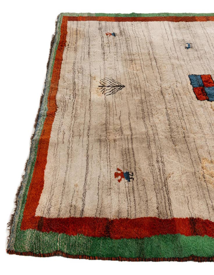 Detail image of  7' 6 x 10' 4  Hand Knotted Shiraz-Gabbeh Persian Wool Rug