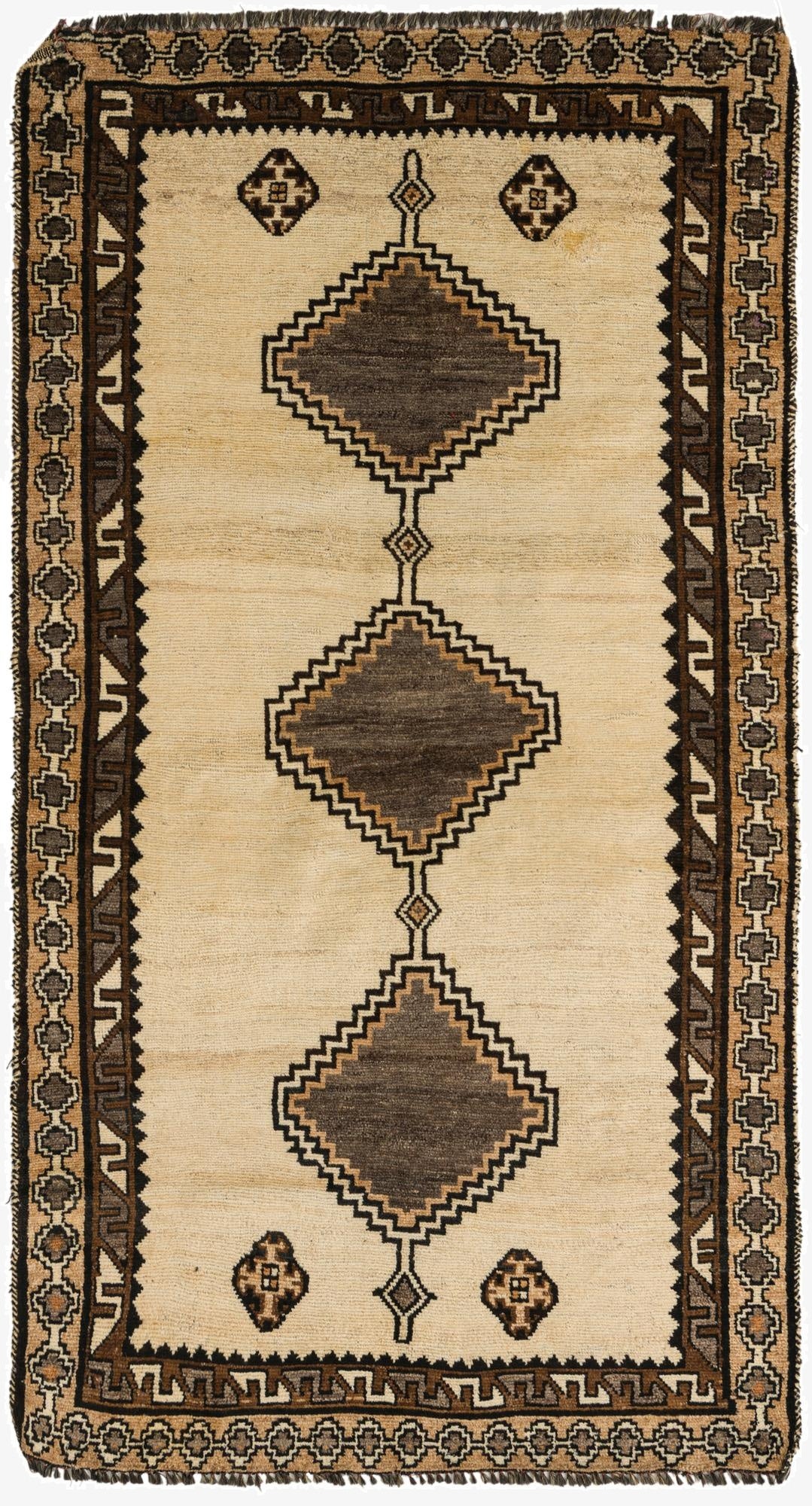  3' 9 x 7'  Hand Knotted Shiraz-Gabbeh Persian Wool Rug