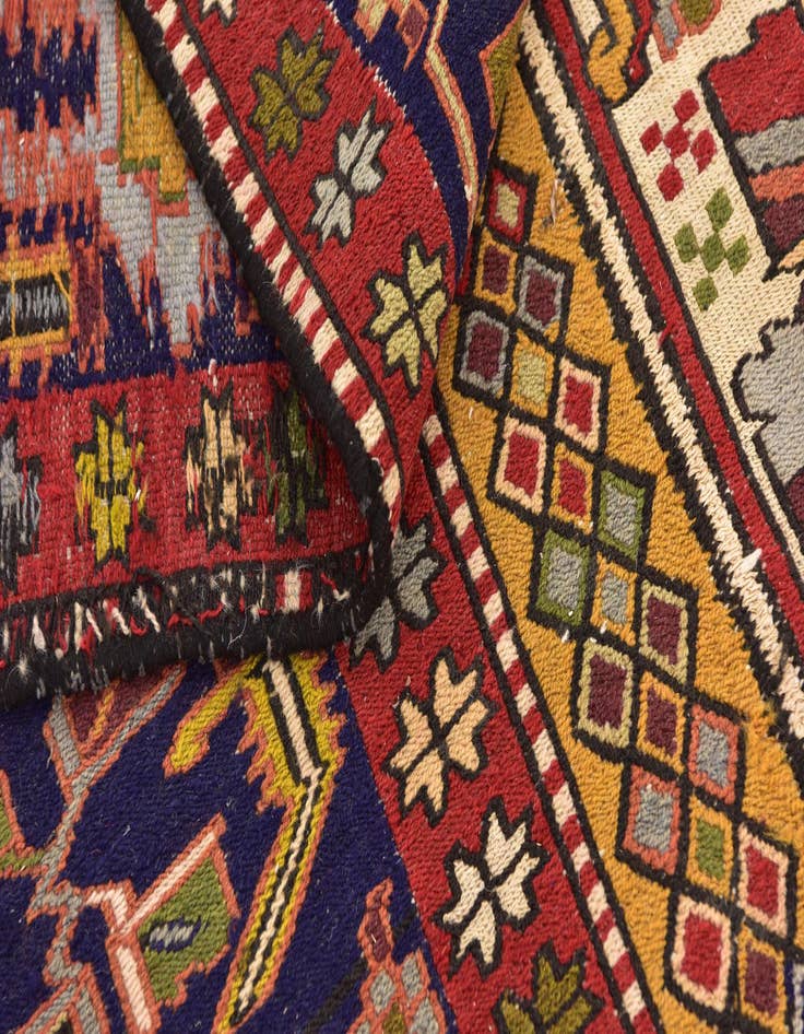 Detail image of 9' x 12' 8 Hand Knotted Sumak Oriental Wool Rug