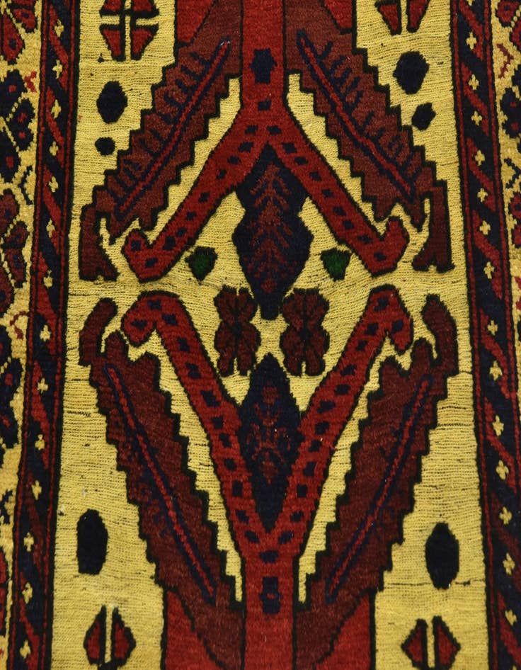 Detail image of  2' 8 x 4' 10  Hand Knotted Sumak Wool Rug