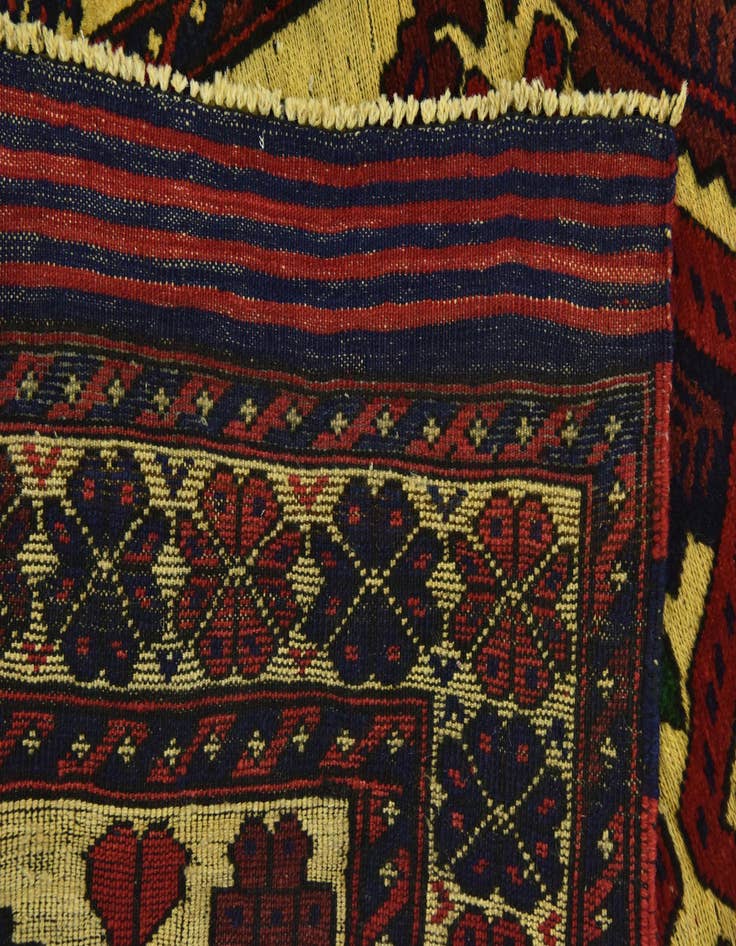 Detail image of  2' 8 x 4' 10  Hand Knotted Sumak Wool Rug