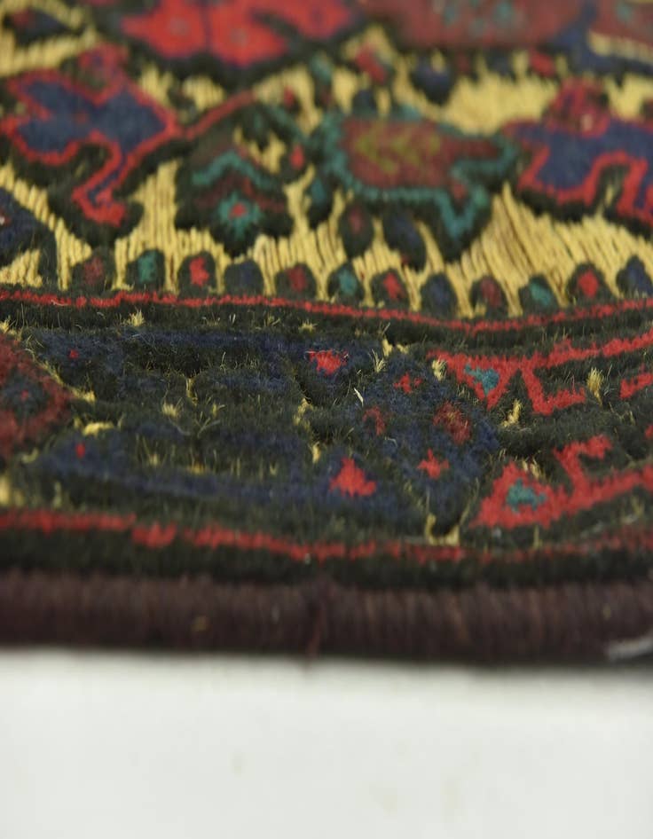 Detail image of  2' 8 x 4' 6  Hand Knotted Sumak Wool Rug