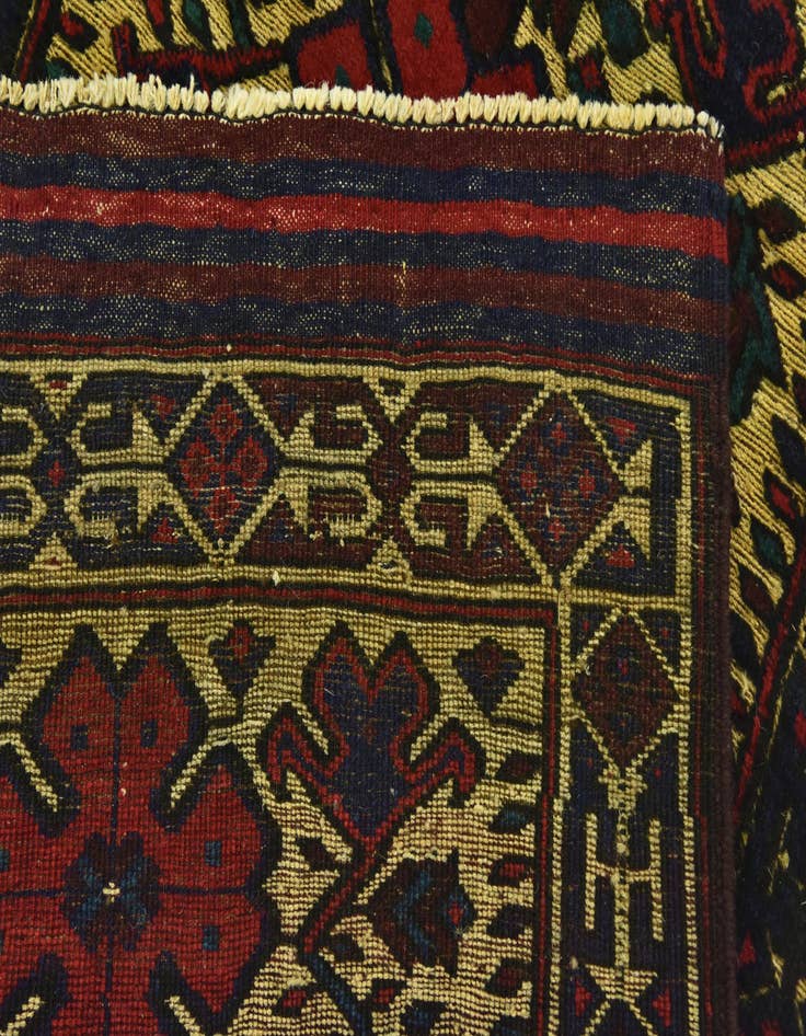 Detail image of  2' 8 x 4' 6  Hand Knotted Sumak Wool Rug