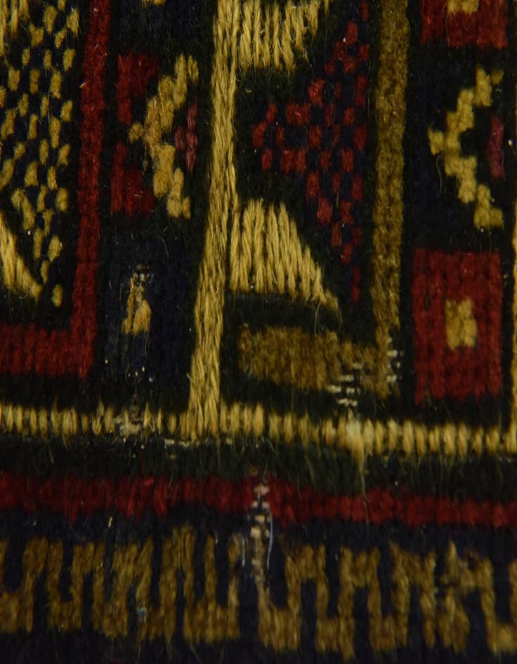 Detail image of  2' 10 x 5'  Hand Knotted Sumak Wool Rug
