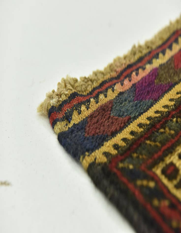 Detail image of  2' 10 x 4' 6  Hand Knotted Sumak Wool Rug