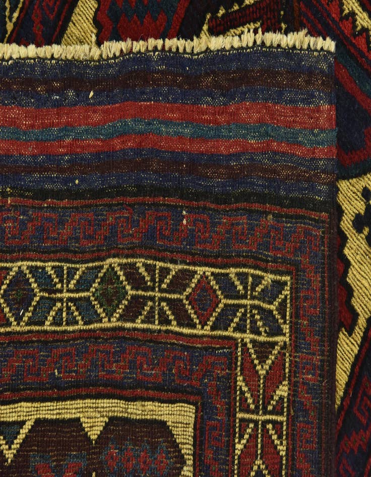 Detail image of  2' 7 x 4' 5  Hand Knotted Sumak Wool Rug