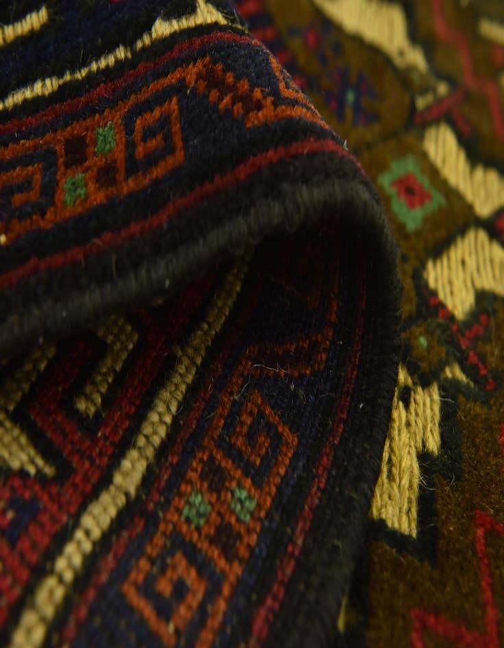 Detail image of  2' 9 x 4' 7  Hand Knotted Sumak Wool Rug