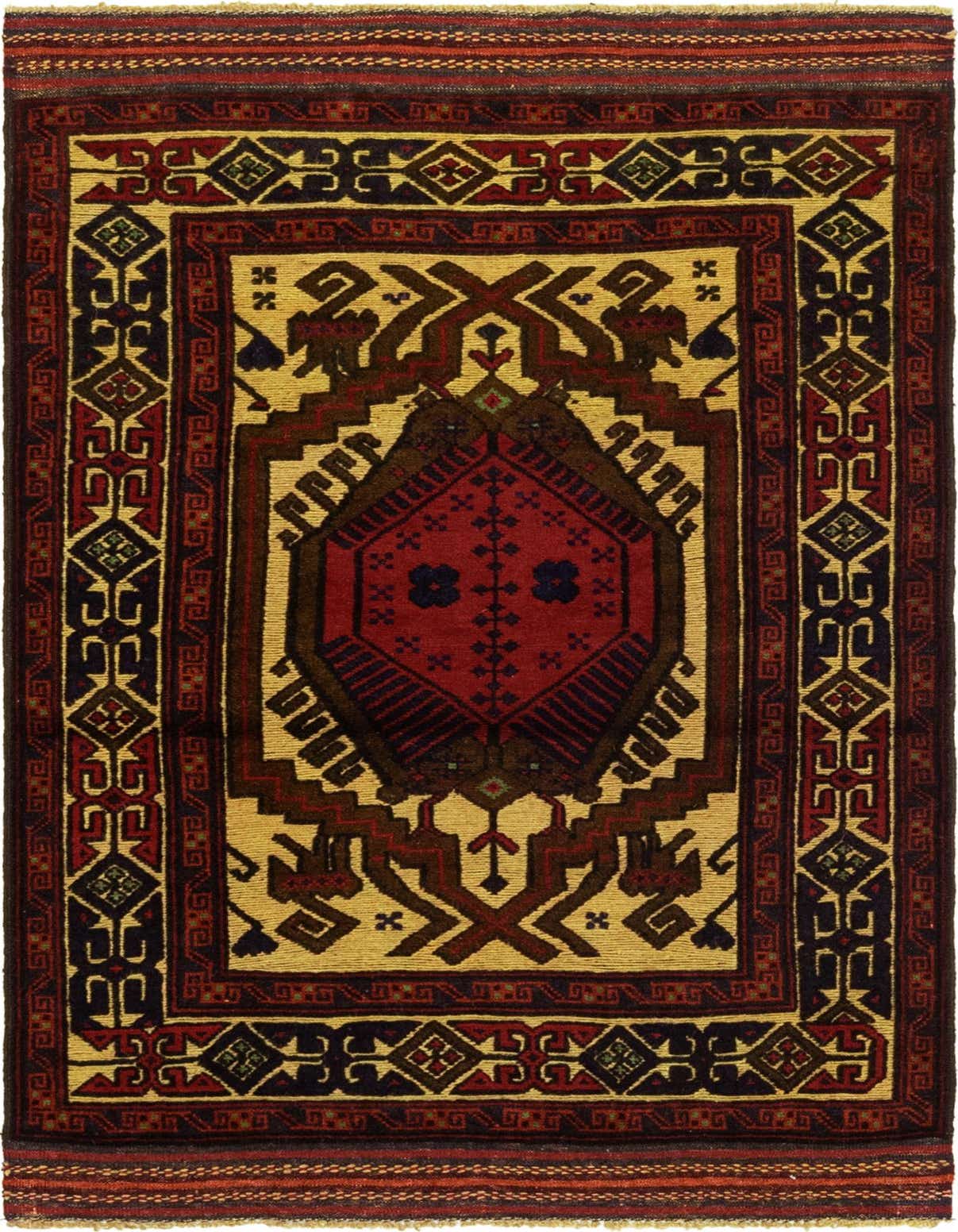 Primary image  2' 9 x 4' 7  Hand Knotted Sumak Wool Rug