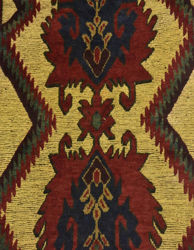 Detail image of  2' 10 x 4' 5  Hand Knotted Sumak Wool Rug