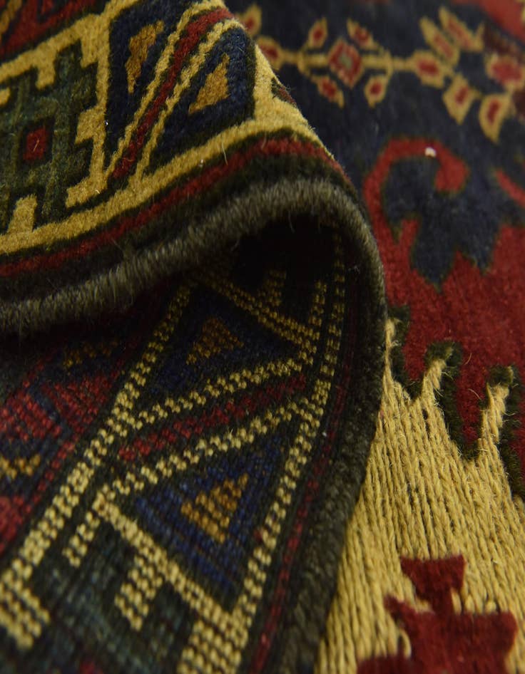 Detail image of  2' 10 x 4' 5  Hand Knotted Sumak Wool Rug