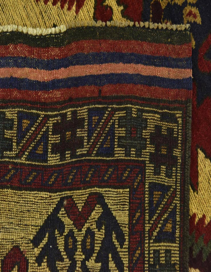 Detail image of  2' 10 x 4' 5  Hand Knotted Sumak Wool Rug