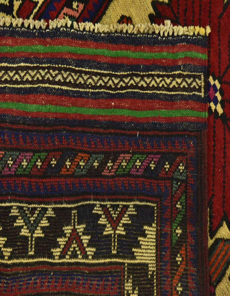 Detail image of  2' 10 x 4' 9  Hand Knotted Sumak Wool Rug