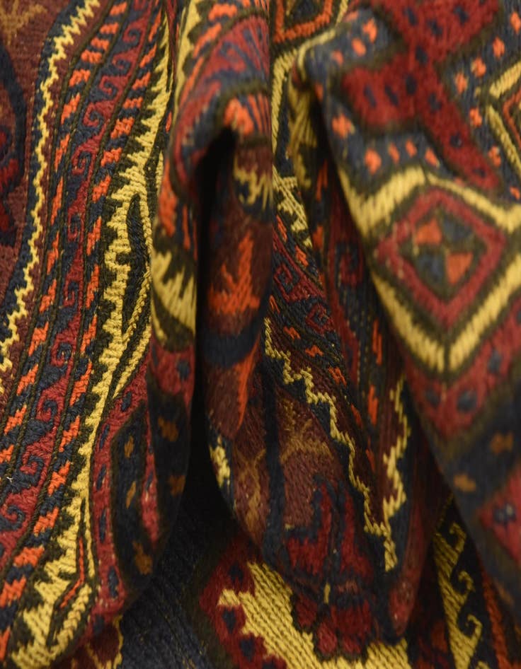 Detail image of  6' 4 x 8' 10  Hand Knotted Sumak Wool Rug