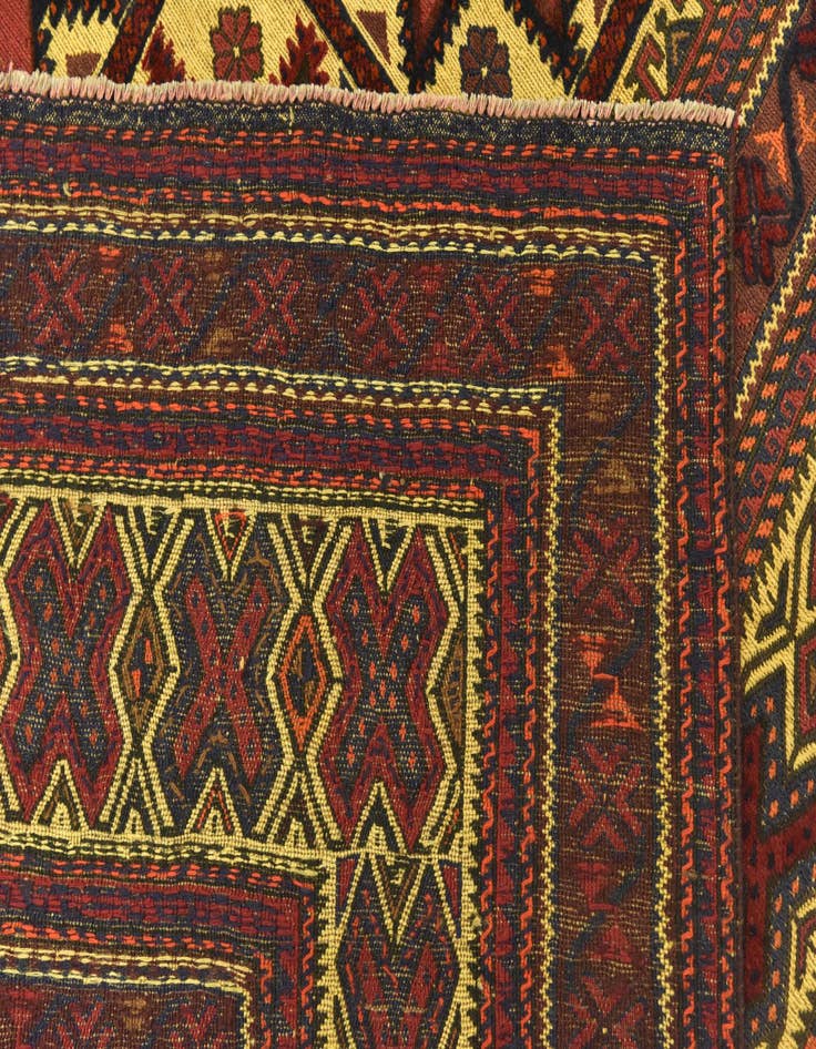 Detail image of  6' 4 x 8' 10  Hand Knotted Sumak Wool Rug