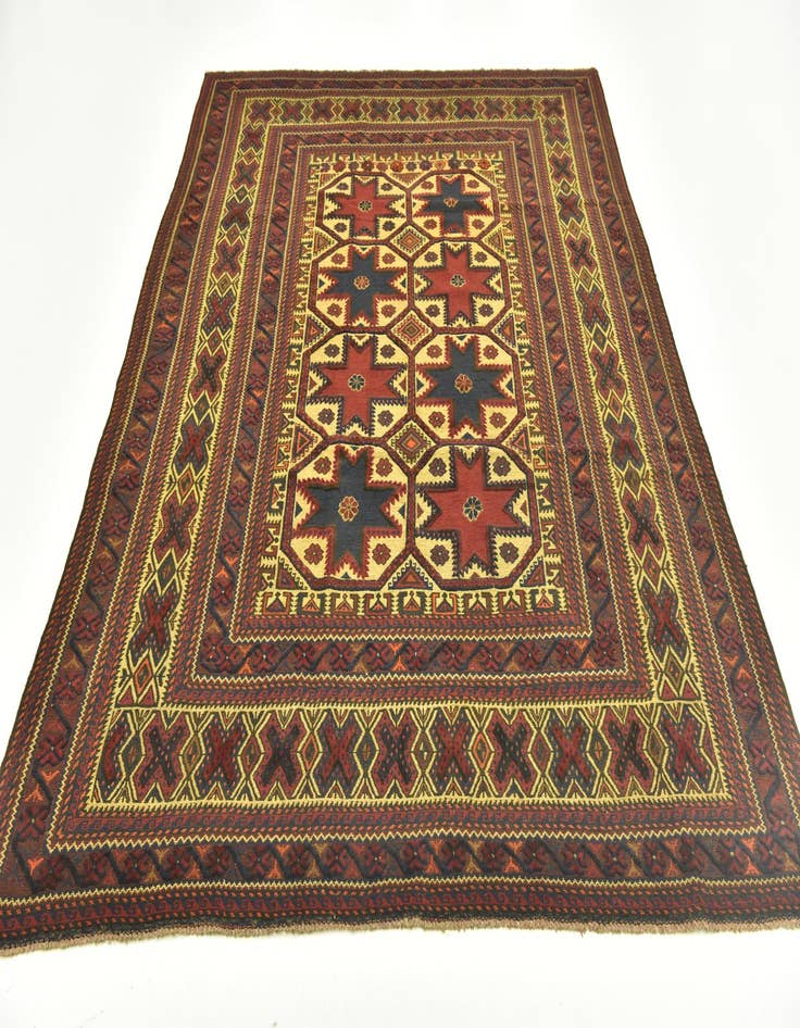 Detail image of  6' 4 x 8' 10  Hand Knotted Sumak Wool Rug