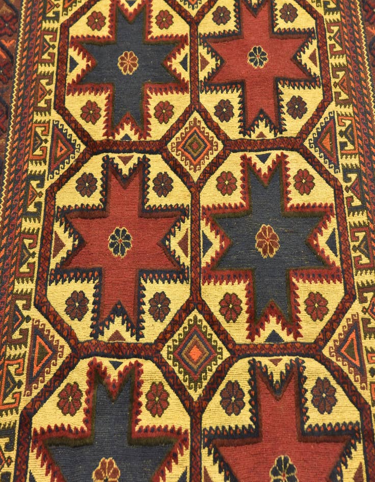 Detail image of  6' 4 x 8' 10  Hand Knotted Sumak Wool Rug